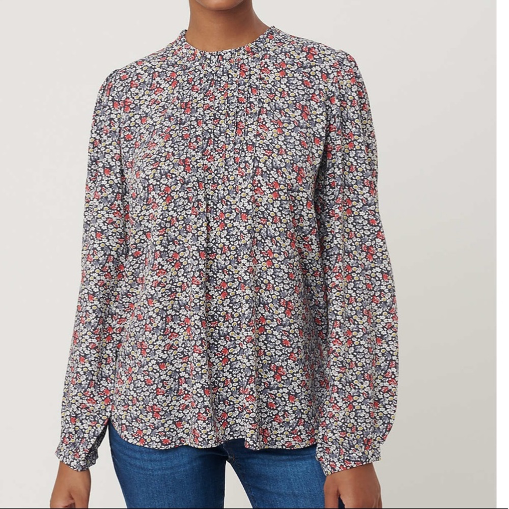 Floral Pintucked Blouse